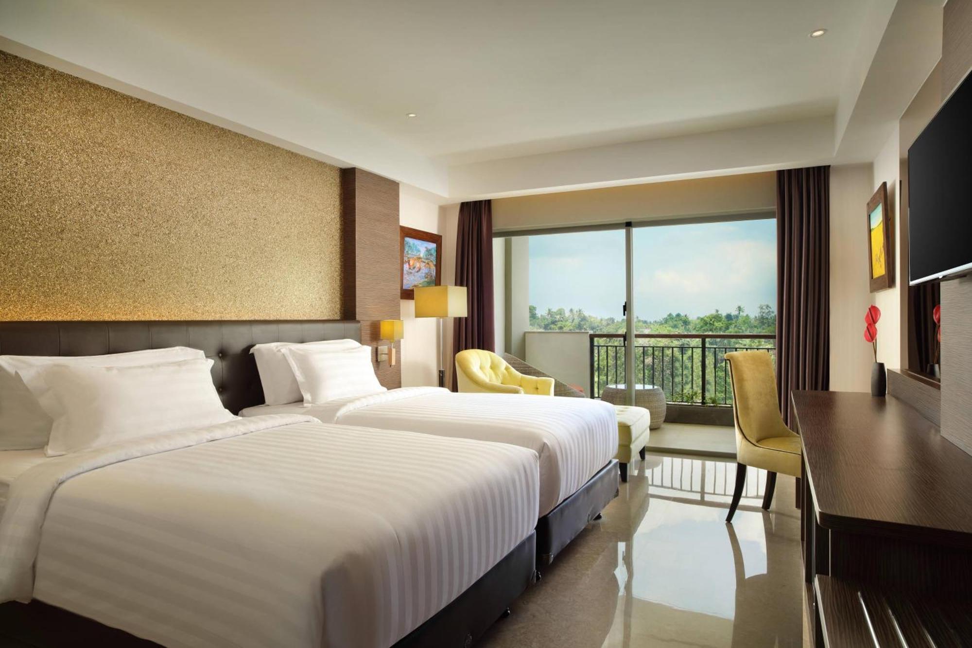 Deluxe Twin Balcony Room Pool View daily shuttle to Ubud City Photo Session Art Gallery Visit 24-hour access to Fitness Center Welcome Drink Kids Activities