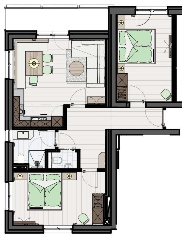 Two-Bedroom Apartment Shower