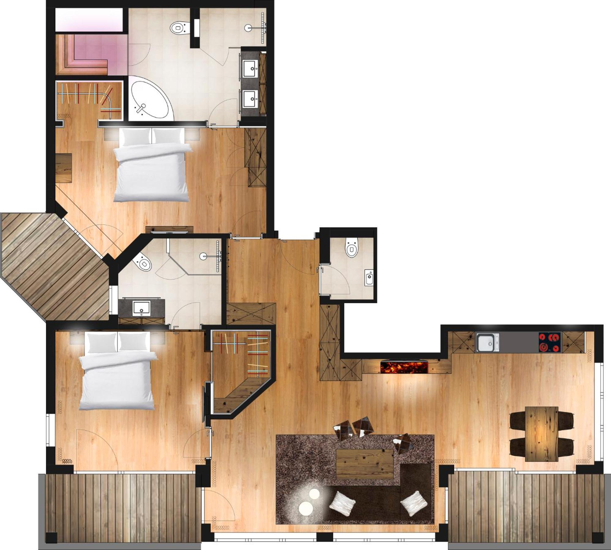 Superior Appartement met 2 Slaapkamers