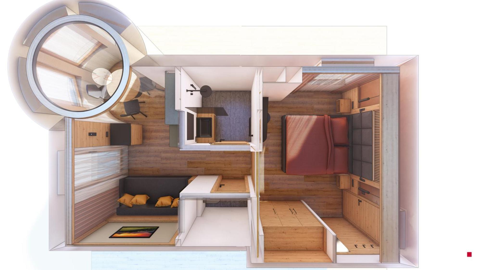 One-Bedroom Apartment Balcony