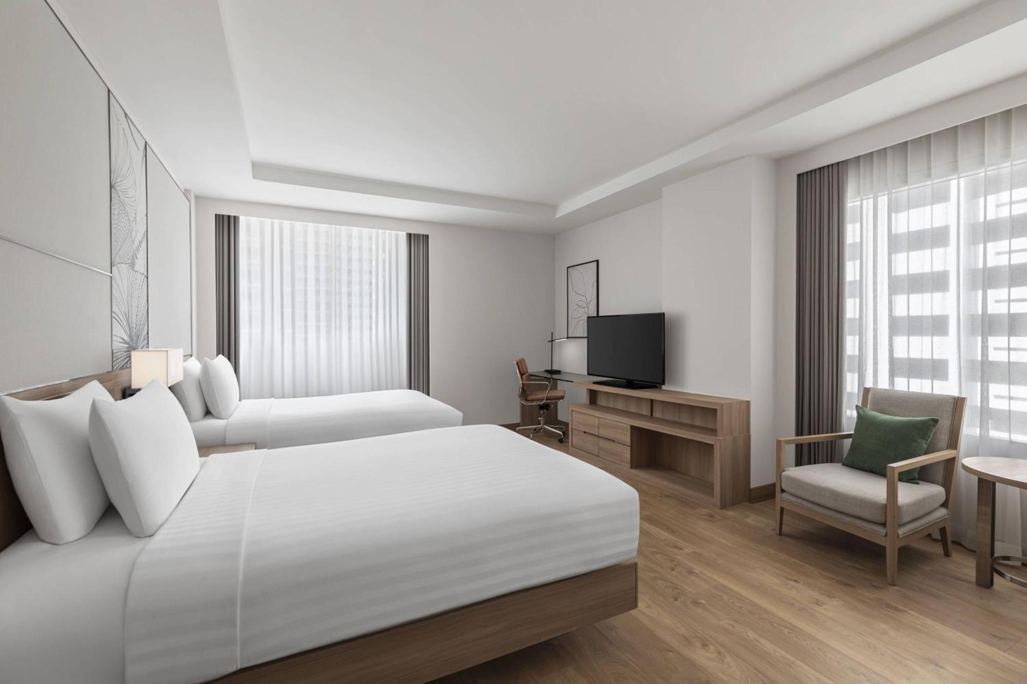 Larger Corner Double Room Two Double Beds