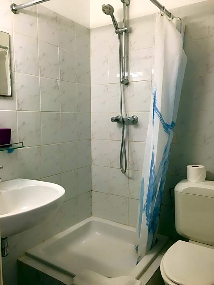 Tweepersoonskamer met 2 Aparte Bedden en Douche