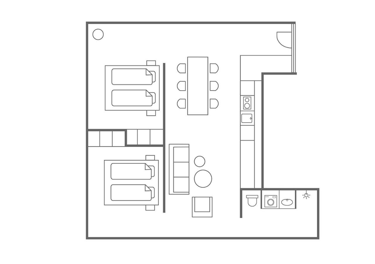 Familie-appartement met 2 Slaapkamers - 77 m²